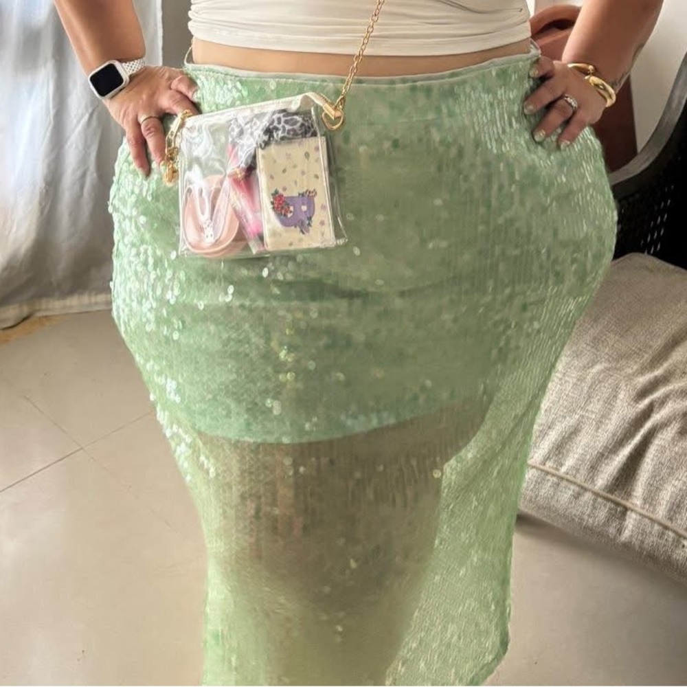 Sequin Midi Skirt Sz 24